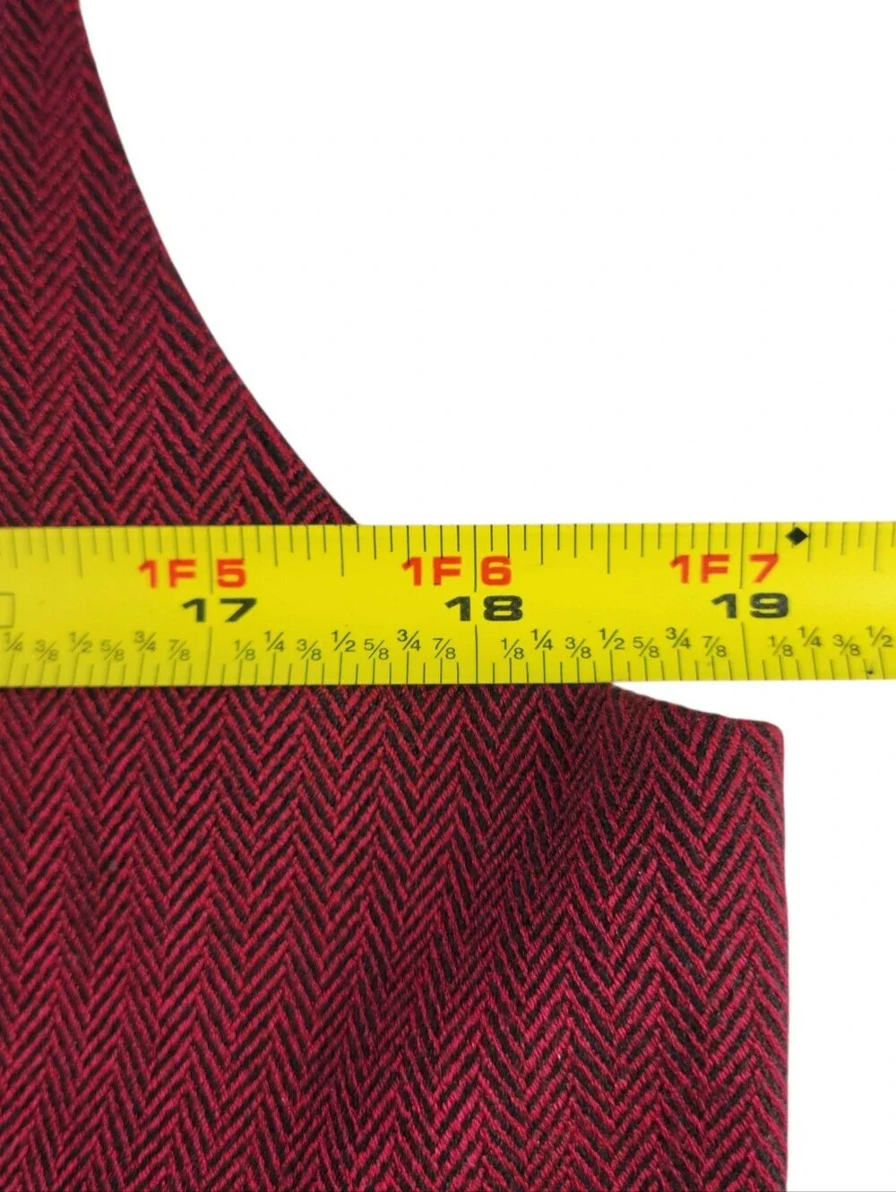 Amanda Smith Dress Size 12P Petite Burgundy Herringbone Sleeveless Stretch Zip